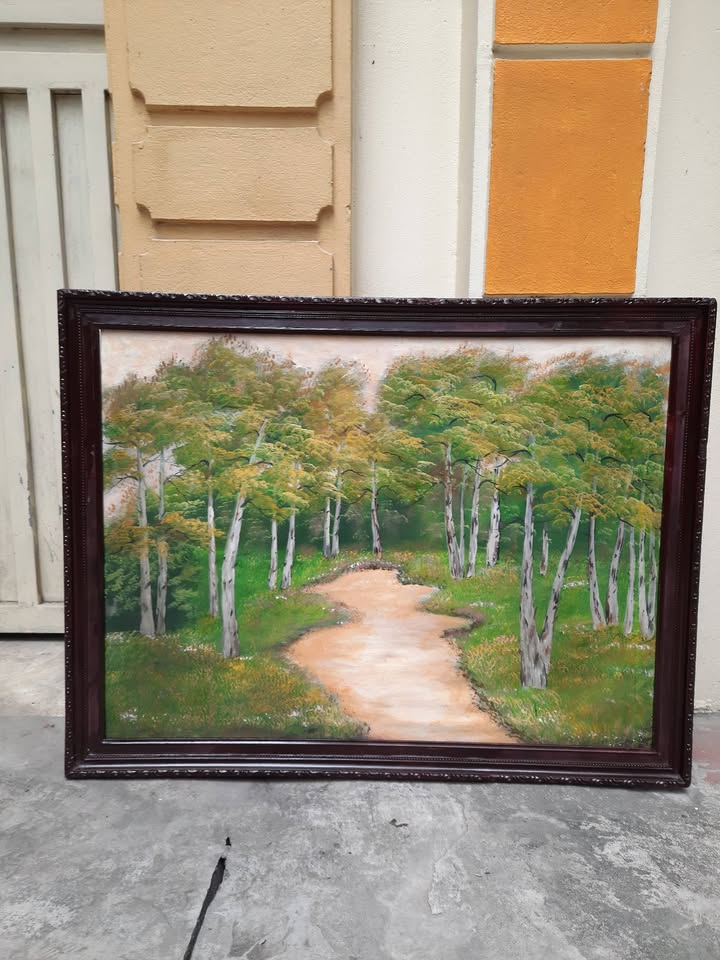 Tranh phong cảnh rừng cây xanh mát — original_uncropped