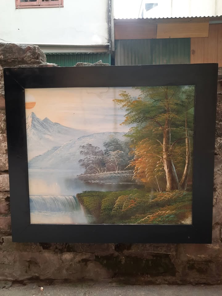 Tranh phong cảnh thiên nhiên thác nước hùng vĩ — original_uncropped