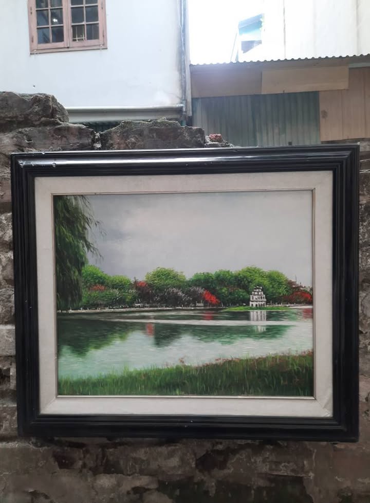 Tranh sơn dầu phong cảnh Hồ Gươm — original_uncropped