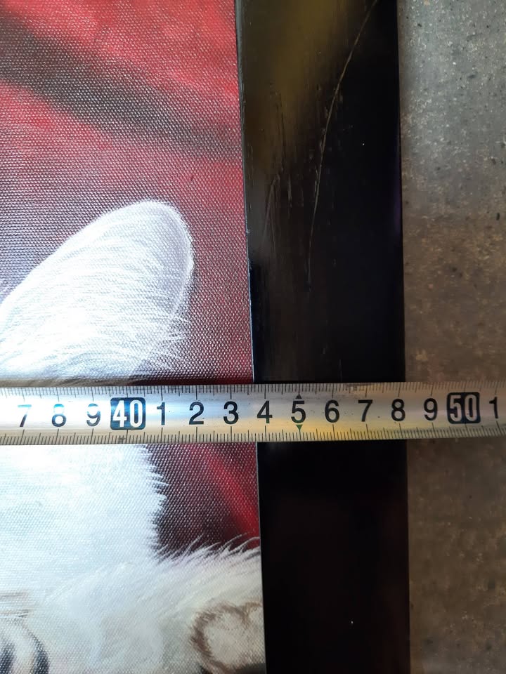 Tranh sơn dầu đôi mèo trắng — size_reference