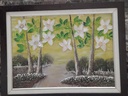 Tranh hoa trắng thanh khiết