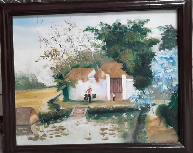 Tranh phong cảnh làng quê Việt Nam
