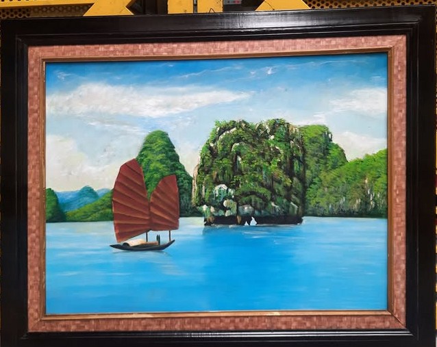 Tranh sơn dầu vịnh Hạ Long
