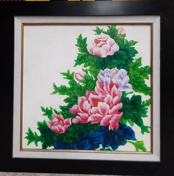 Tranh vẽ hoa mẫu đơn phú quý